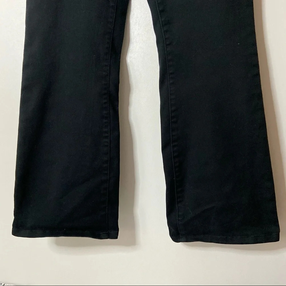 IMAN Bootcut Jeans Slimming Stretch Pants Size 6 Double Button Dark Wash - Picture 5 of 13